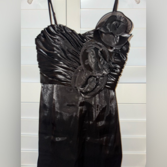 Aidan Mattox Organza Strapless Mini Black Dress Size: 6 NWT - Picture 2 of 16